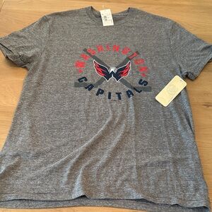 NHL Washington Capitals Gray Short Sleeve Logo Tee